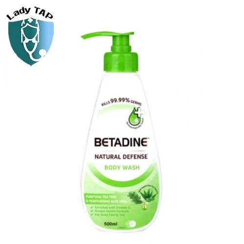 Betadine 500ml (trà xanh, lô hội) - Sữa tắm làm sạch da dịu nhẹ