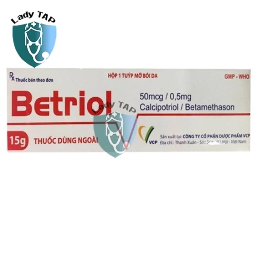 Betriol 15g PCV - Thuốc bôi điều trị viêm da, vảy nến