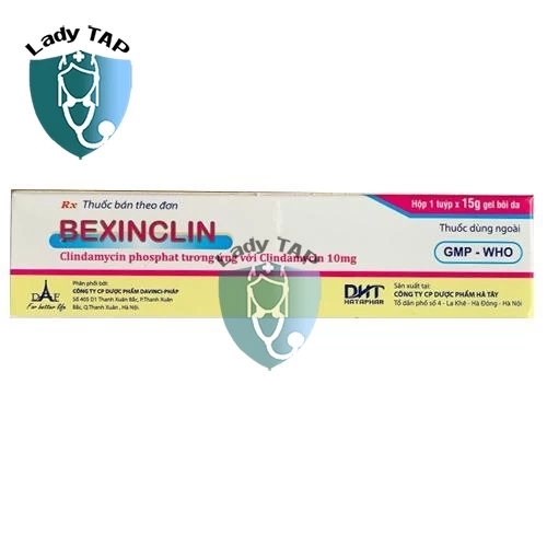 Bexinclin 15g Hà Tây - Điều trị mụn trứng cá từ mức độ nhẹ đến vừa