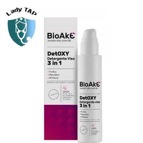 BioAke Detoxy - Sữa rửa mặt giúp loại bỏ vết bã nhờn hiệu quả của Ý