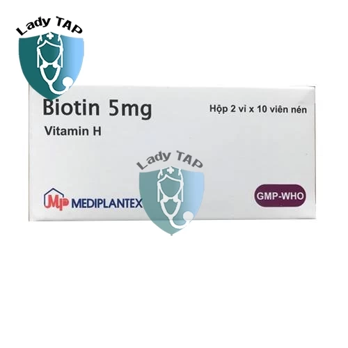 Biotin 5mg Mediplantex - Hỗ trợ điều trị cho bệnh nhân gặp tình trạng tóc gãy rụng nhiều (10 hộp)