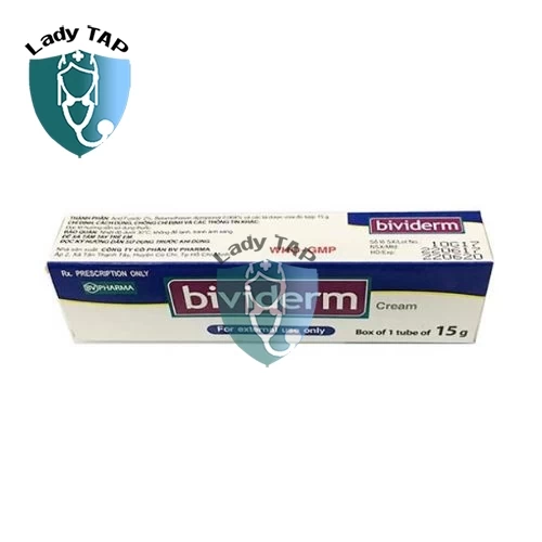 Bividerm Cream 15g BV Pharma - Dùng để điều trị vêm da dị ứng hiệu quả