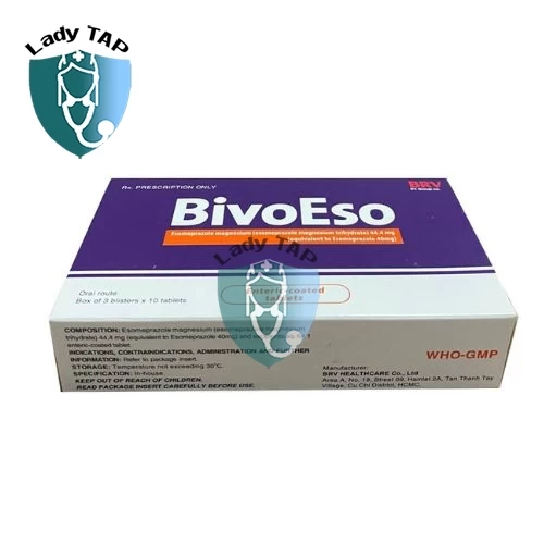 BivoEso 40mg BRV - Thuốc điều trị viêm loét dạ dày hiệu quả