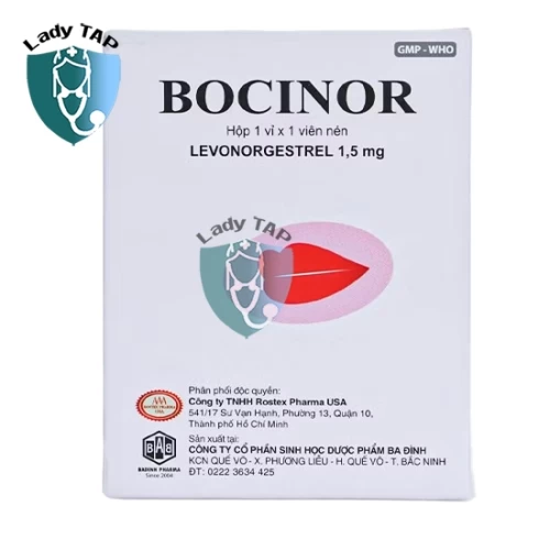 Bocinor - Thuốc tránh thai khẩn cấp của Dược phẩm Ba Đình