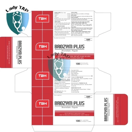 Brozym Plus Takarai - Giảm sưng, phù nề, tụ máu do viêm
