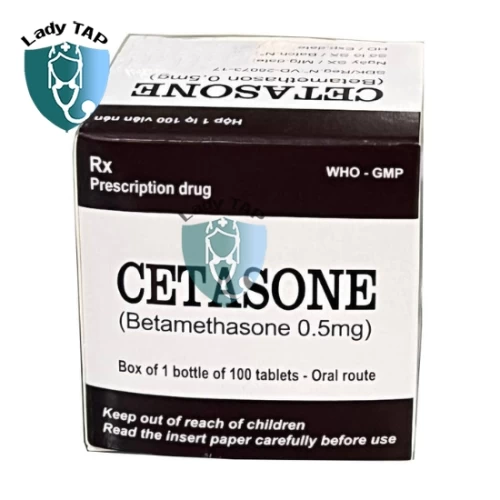 Cetasone Pharbaco - Chống viêm chống thấp khớp và chống dị ứng