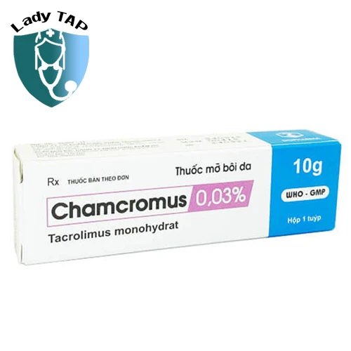 Chamcromus 0,03% 10g dược phẩm TW2 - Kem bôi điều trị viêm da