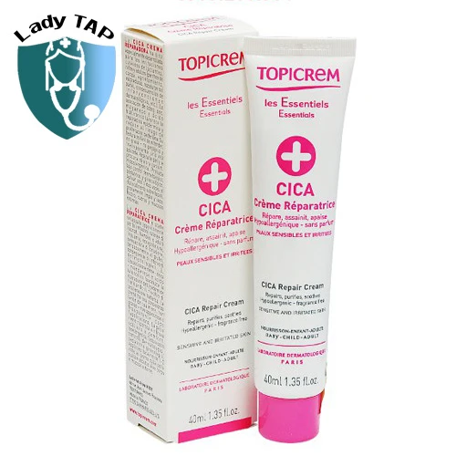 Cica Repair Cream 40ml Topicrem - Kem dưỡng ẩm, chống nhiễm khuẩn da