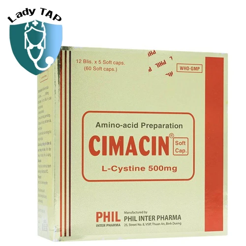 Cimacin Cap. (H/60) Phil Inter Pharma - Thuốc điều trị viêm da, nám, tàn nhang