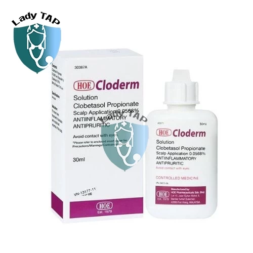 HOE Cloderm Solution 30ml - Ðiều trị bệnh vẩy nến, và eczema