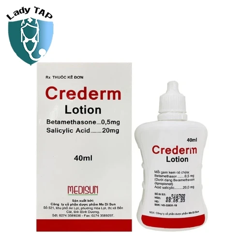 Crederm Lotion 40ml Medisun - Thuốc điều trị viêm da