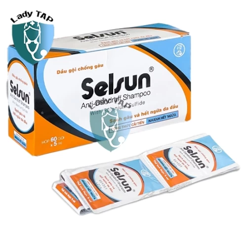 Dầu gội chống gàu Selsun (60 gói) - Đánh bay gàu, nấm da đầu