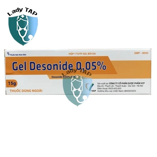 Gel Desonide 0.05% 15g PCV - Thuốc điều trị các loại viêm da hiệu quả