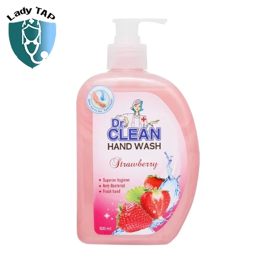 Dr.Clean Hand Wash 500ml (hương dâu) - Nước rửa tay hương dâu dịu mát