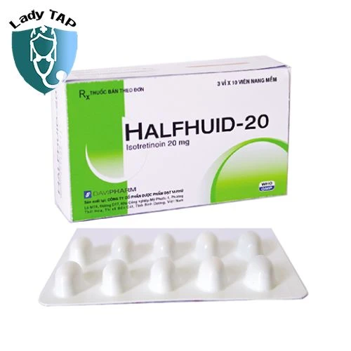 Halfhuid-20 Davipharm - Điều trị bệnh trứng cá nặng đã kháng với các liệu trình chuẩn bằng kháng sinh
