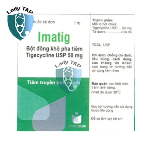 Imatig 50mg Immacule - Điều trị nhiễm trùng ổ bụng phức tạp