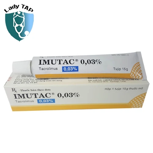 Imutac 0.03% 15g Laboratorios Recalcine - Thuốc mỡ điều trị viêm da hiệu quả