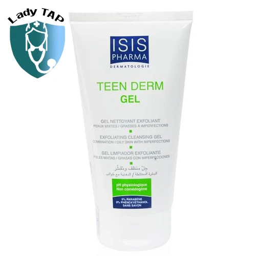 Isis Pharma Teen Derm Gel 150Ml - Sữa rửa mặt giảm nhờn