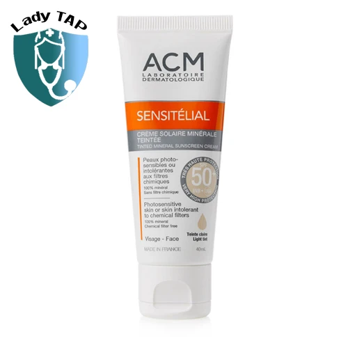 Kem chống nắng ACM Sensitelial Mineral Cream SPF50+ Light Tint