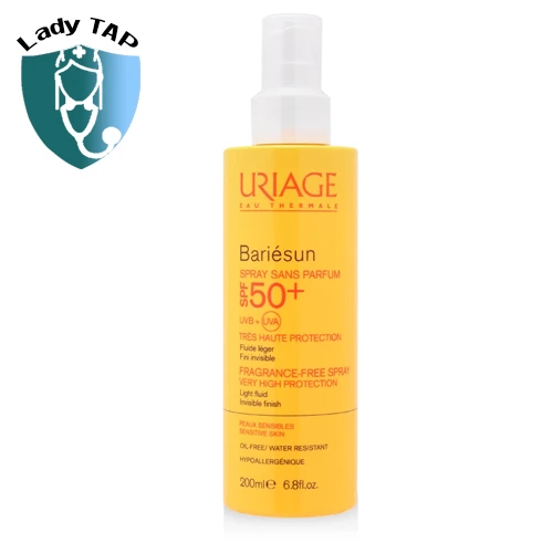 Kem chống nắng dạng xịt Uriage Bariésun SPF50+ Spray Sans Parfum 200ml