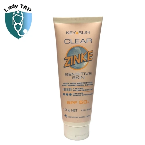 Kem chống nắng Key Sun Clear Zinke Sensitive Skin SPF 50+ 100g - Bảo vệ da dưới nắng