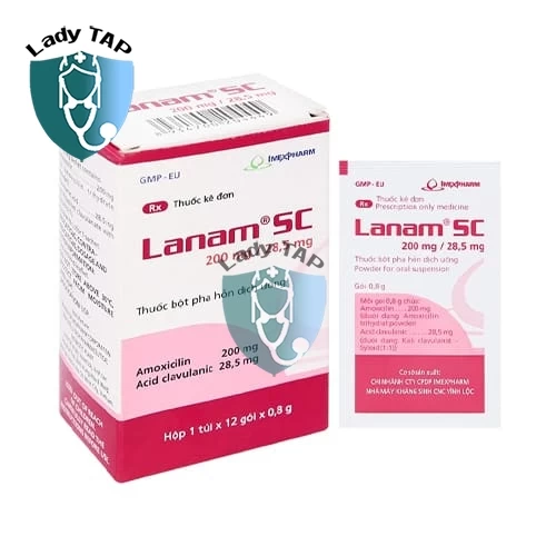 Lanam SC 200mg/ 28,5mg Imexpharm - Thuốc kháng sinh điều trị nhiễm khuẩn