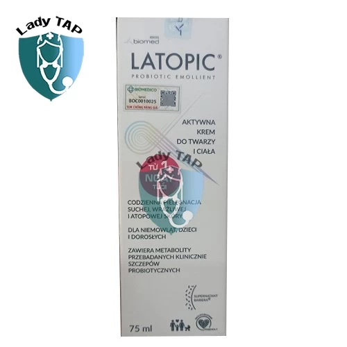 Latopic Face And Body Cream 75ml - kem dưỡng ẩm làm dịu da, chống kích ứng