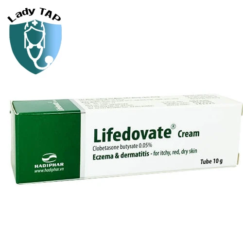 Lifedovate Cream 10g Hadiphar - Thuốc điều trị viêm da, chàm