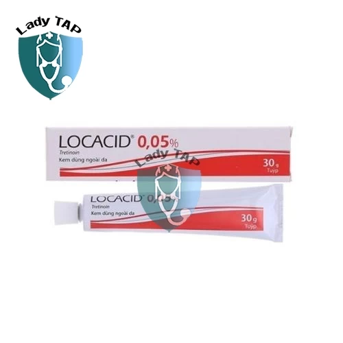 Locacid 0,05% Cream 30 Pierre Fabre - Điều trị các dạng mụn trứng cá