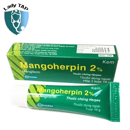 Mangoherpin 2% 10g BV Pharma - Thuốc mỡ điều trị các loại viêm da, zona, thủy đậu