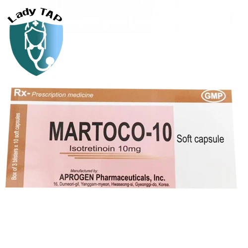Martoco-10 Soft Capsule Chunggei - Thuốc điều trị mụn trứng cá của Hàn Quốc