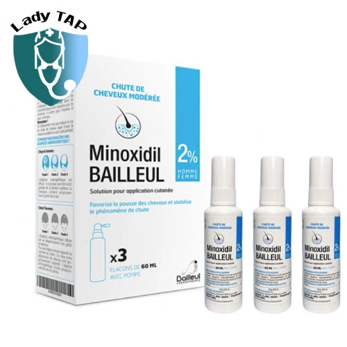 Minoxidil Bailleul 2% 60ml Galien - Thuốc hỗ trợ mọc tóc hiệu quả