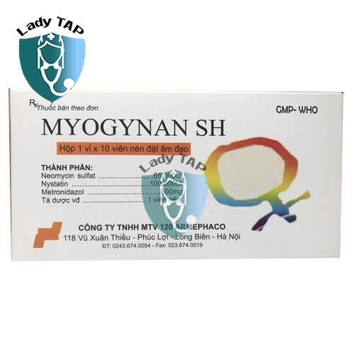 Myogynan SH - Viên đặt điều trị viêm âm đạo hiệu quả của Armephaco