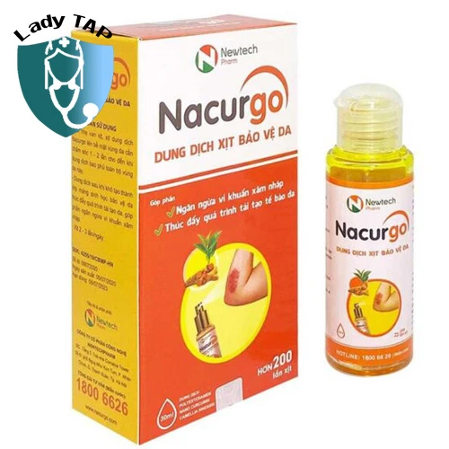 Nacurgo 30ml (dạng xịt) Đại Bắc - Dung dịch xịt bảo vệ vết thương