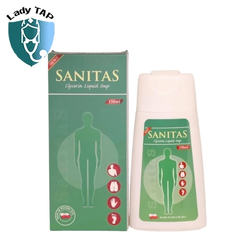 New Sanitas Clycerin Liquid Soap 150ml - Xà phòng diệt nấm da