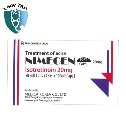 Nimegen 20mg Medica Korea - Điều trị mụn trứng cá nặng hiệu quả