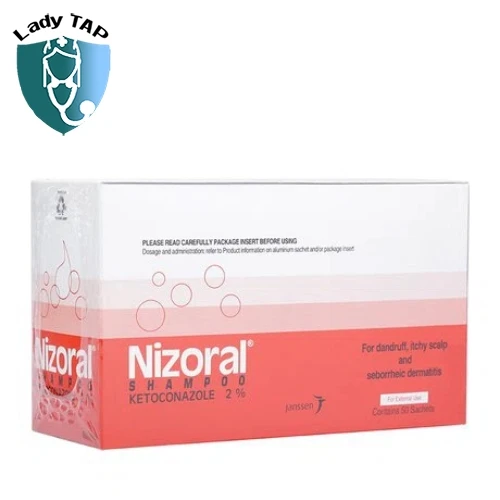 Nizoral Shampoo ( 50 Gói X 6ml/Hộp ) Olic Limited - Dầu gội trị nấm da đầu, lang ben