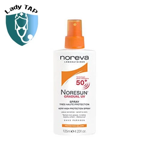Noreva Noresun Gradual UV Spray SPF50+ 125ml - KCN dạng xịt giúp bảo vệ da