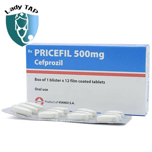 Pricefil 500mg Vianex - Thuốc điều trị nhiễm khuẩn của Hy Lạp