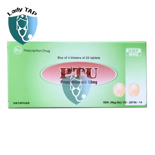 PTU HATAPHAR - Thuốc điều trị bệnh Basedow nhẹ hoặc trung bình