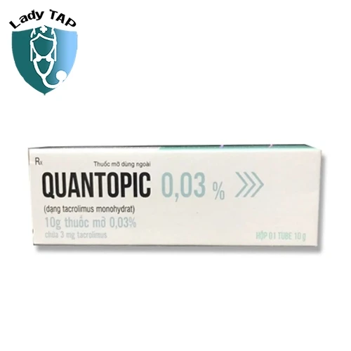 Quantopic 0,03% 10g Quapharco - Thuốc mỡ điều trị viêm da thể tạng