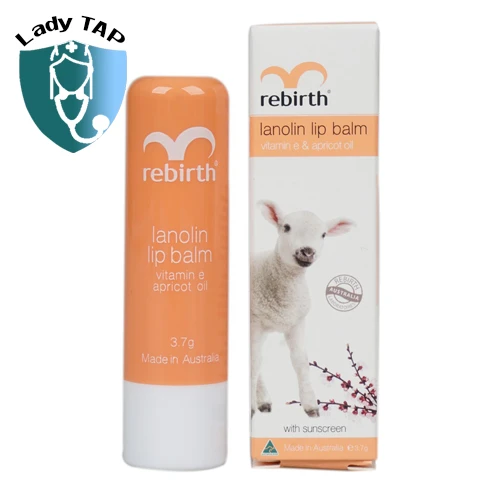 Rebirth Lanolin Lip Balm 3,7g - Son dưỡng nhau thai cừu của Úc