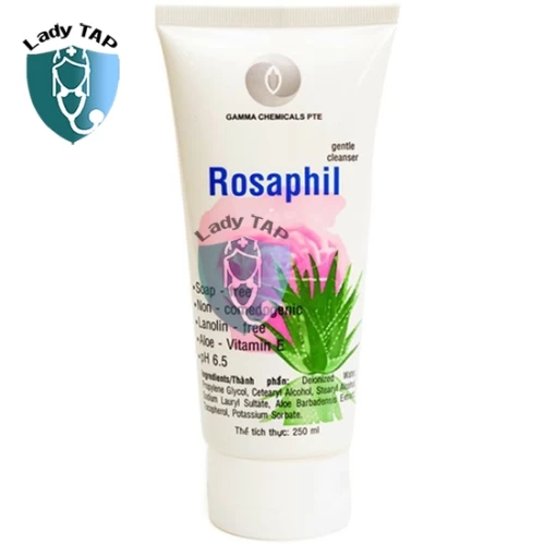 Rosaphil 250 Ml Gamma Chemicals - Sữa rửa mặt làm sạch và trắng da