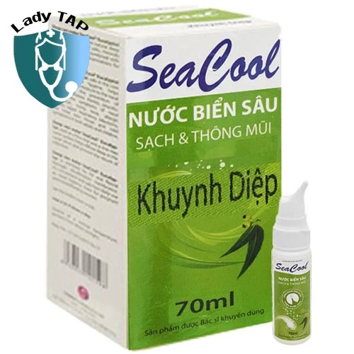 Seacool Khuynh diệp 70ml Alcom - Nước biển sâu giúp giảm ngạt mũi, sổ mũi