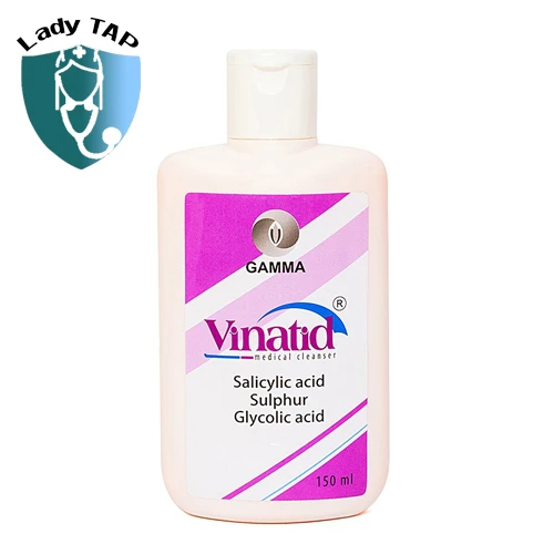 Sữa rửa mặt Vinatid Cleanser 150ml Gamma - Giúp trị mụn, giảm dầu
