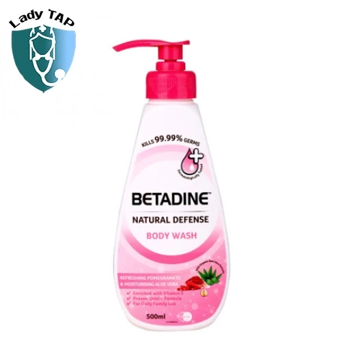 Sữa tắm Betadine 500ml (tinh chất lựu) Mundiparma USA - Sữa tắm với tinh chất lựu làm sạch da