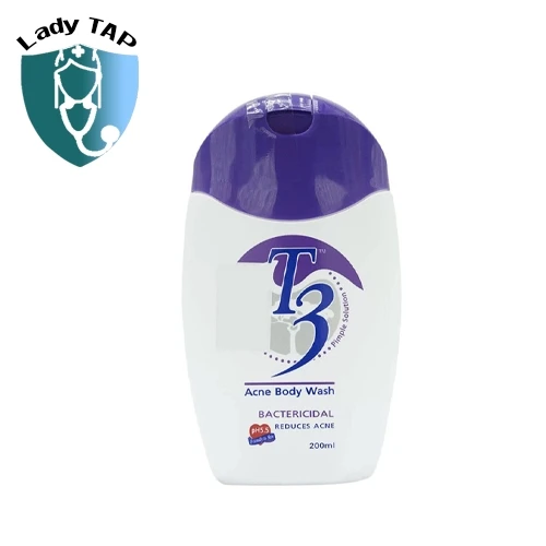 T3 Acne Body Wash 200ml Hoe - Sữa tắm giúp ngăn ngừa mụn
