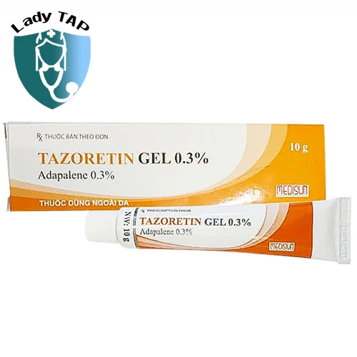 Tazoretin Gel 0.3% 10g Medisun - Thuốc trị mụn trứng cá hiệu quả