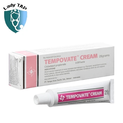 Tempovate Cream 25g Tempo Scan Pacific - Thuốc bôi trị vảy nến, chàm ngoài da