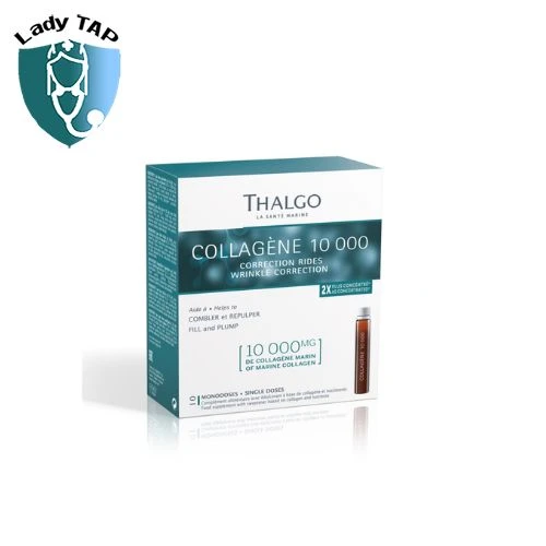 Thalgo Collagen 10.000 - Cung cấp 10.000 mg collagen biển mỗi ngày, giúp làm đầy các nếp nhăn và săn chắc da